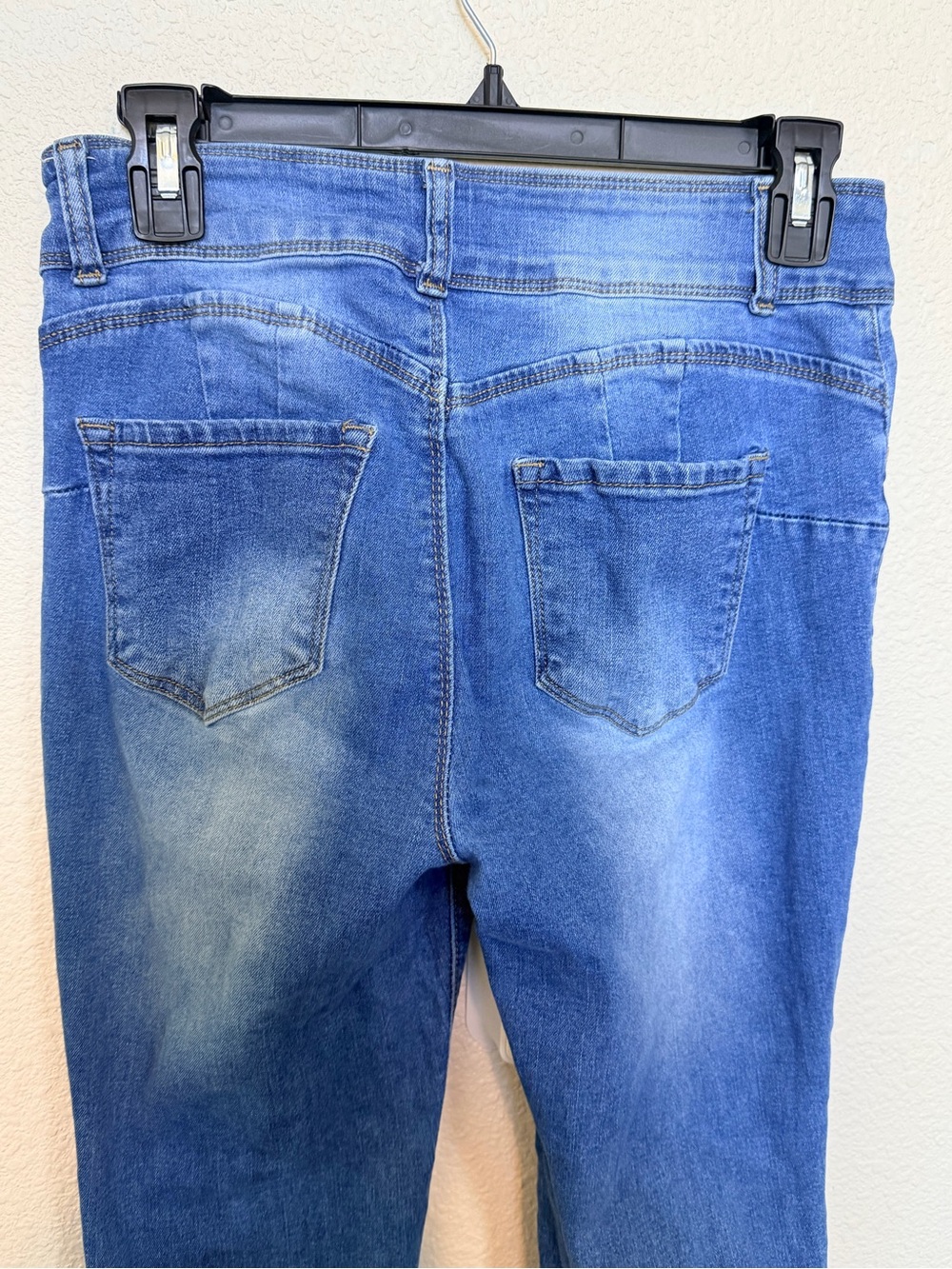 Nation Stretch Mid-Rise Blue Flare Jeans for Women - Picture 6 of 8